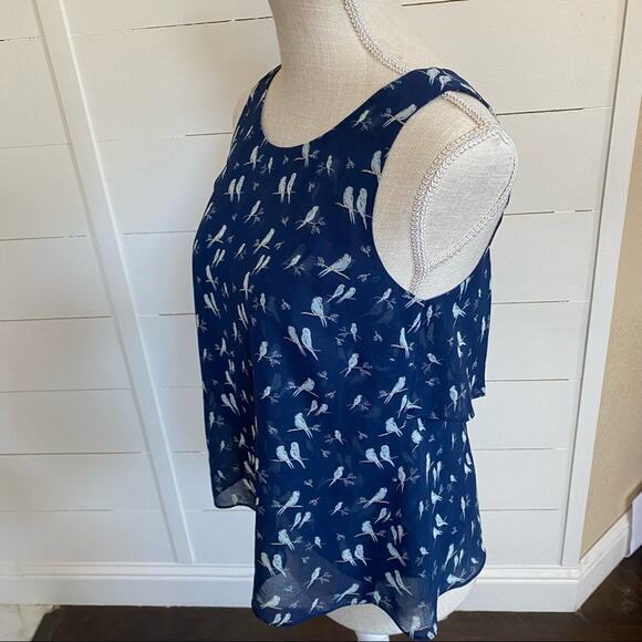 CAbi Parakeet Chirp layered tank top/ blouse with zipper - XS EUC - Picture 8 of 9